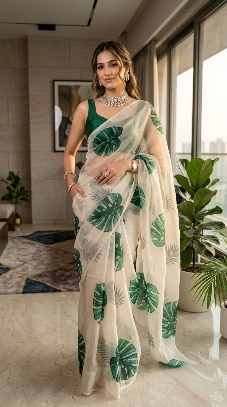 Jigyasa- Organza (Lush Green)