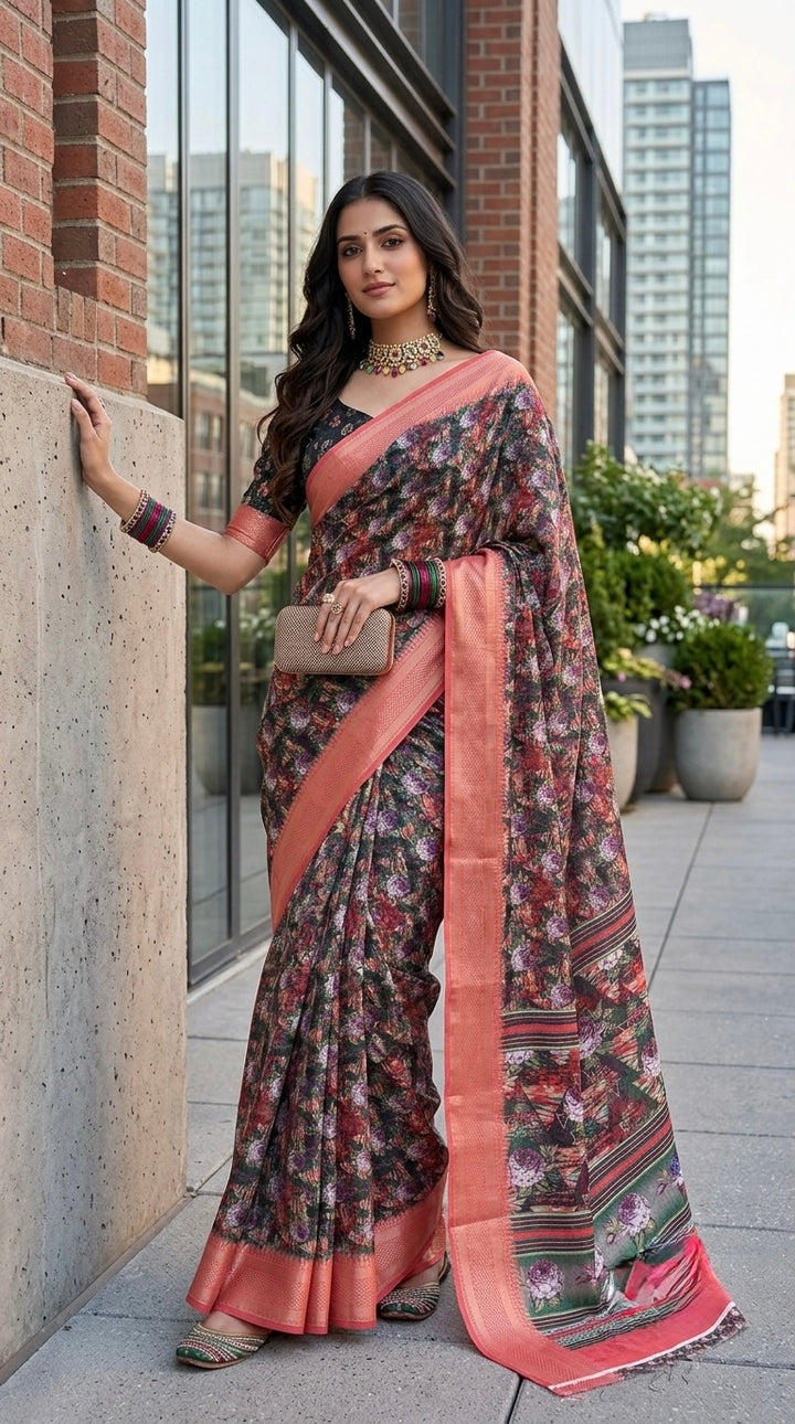 Naira-Pure Cotton (Rich Dark Base & Vibrant Multi-Toned)