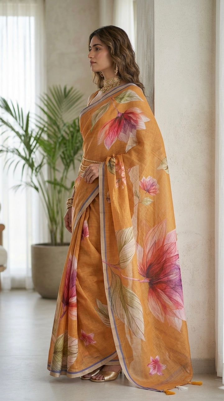 Naira-Pure Cotton (Mustard & Amber Base)