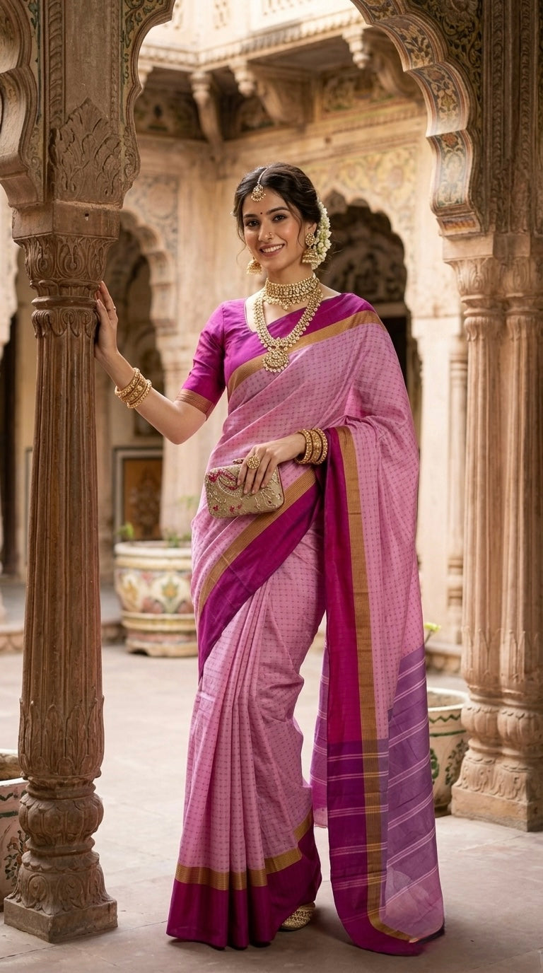 Kanmani-South Silk (Pink Shade)