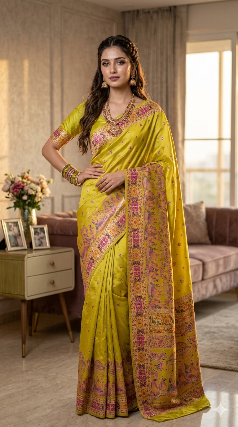Vasant Bandhani-Style  saree